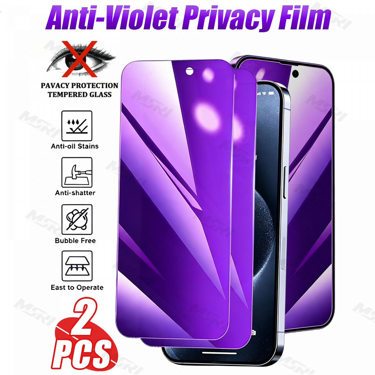 Matte Anti Glare Screen Protector - 2pcs Anti Blue Light Privacy Screen