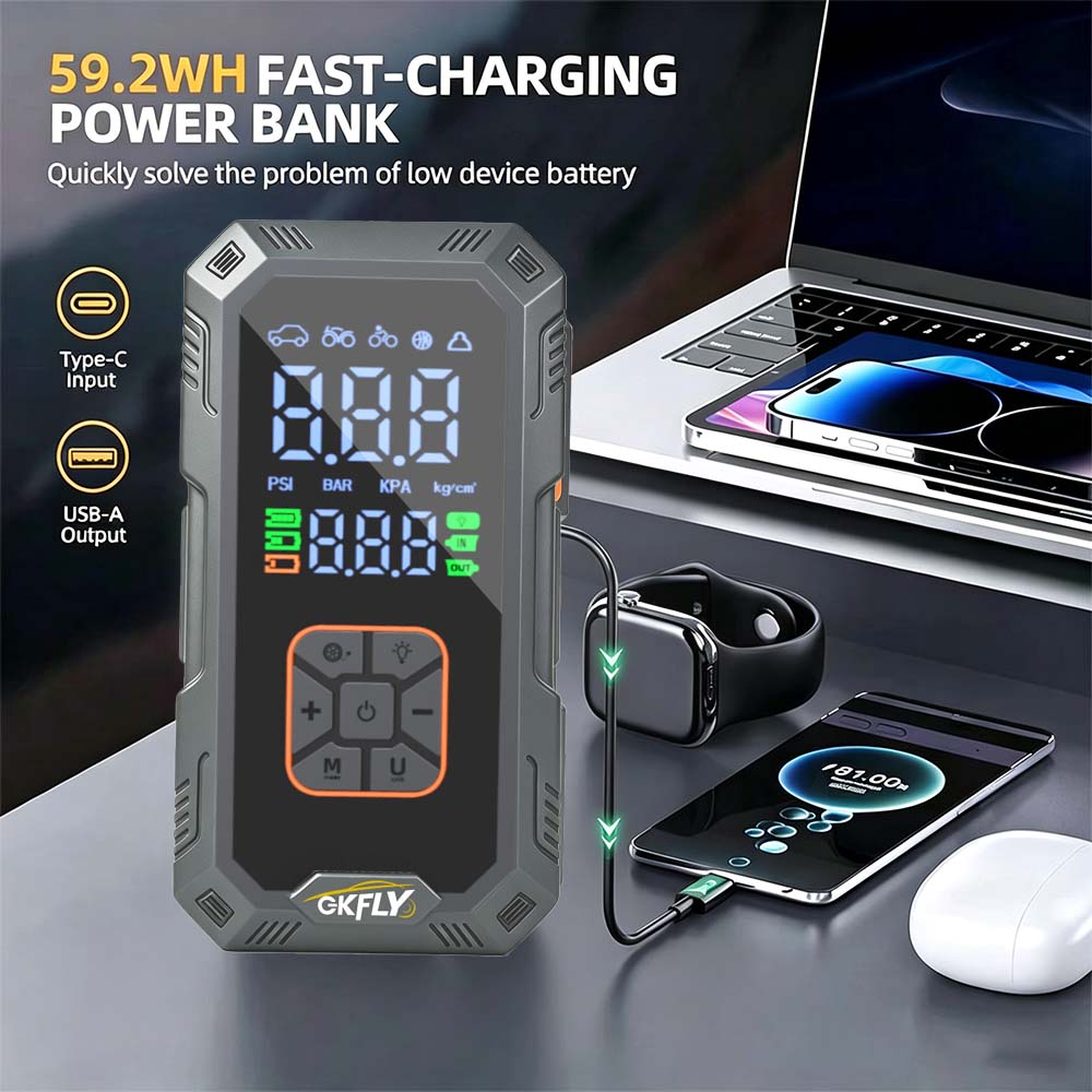 4 IN 1 Car Jump Starter 8000A  - Power Banks review and price