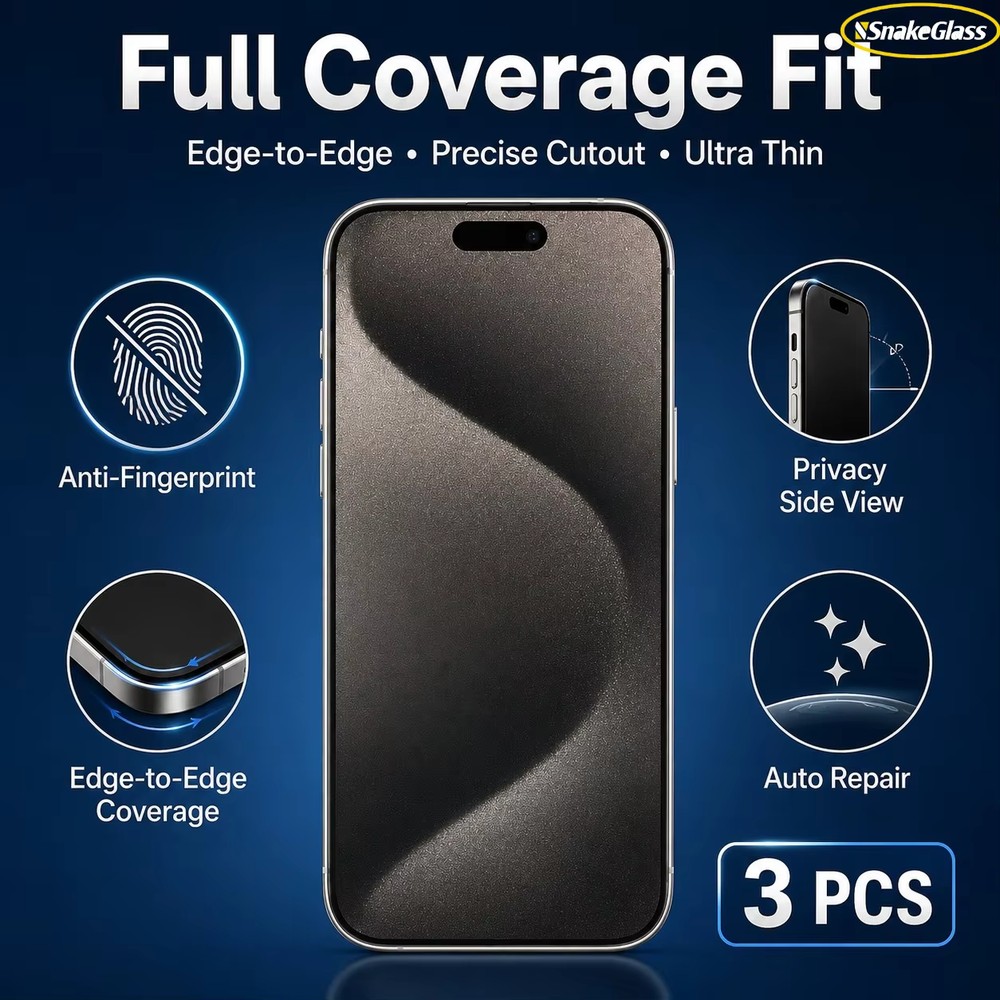 3PCS Matte Privacy Hydrogel Fi - Matte Anti Glare Screen Protector review and price