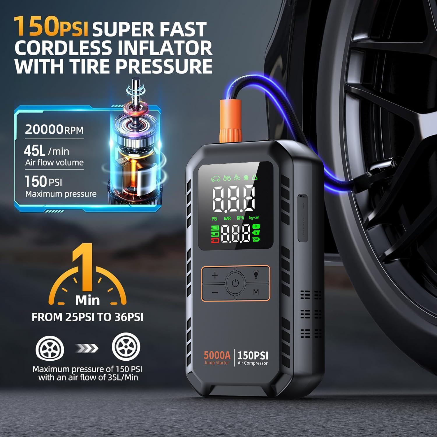 5000A Car Battery Jump Starter - Power Banks review and price