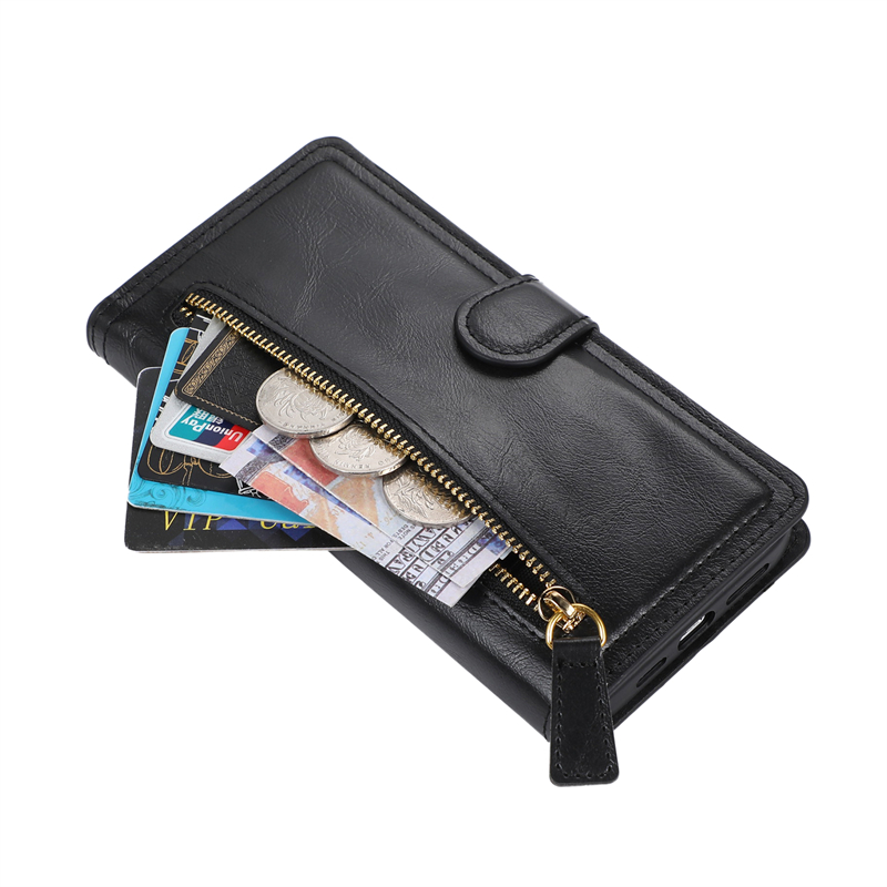 Zipper Flip Leather Wallet Car - Leather Wallet Card Holder Phone Cover review and price